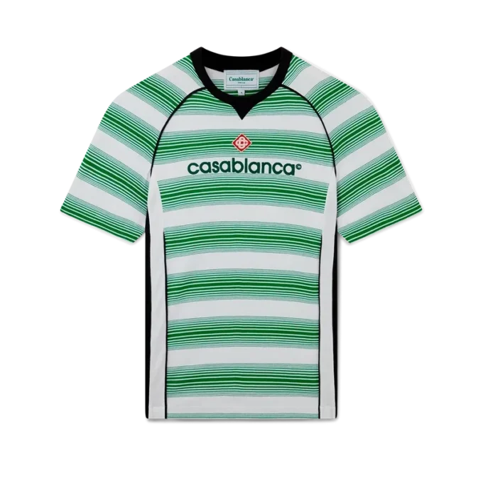 Tricou de fotbal cu panouri cu dungi degradate Tricou de fotbal cu panouri cu dungi degradate