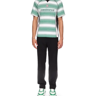 Tricou de fotbal cu panouri cu dungi degradate