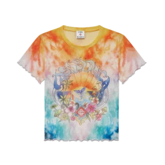 Tricou din plasă cu imprimeu Tie Dye „Surf Trip”