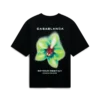 Tricou oversized cu mânecă scurtă Glitch Orchid
