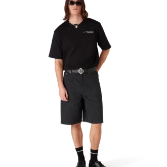 Tricou oversized cu mânecă scurtă Glitch Orchid