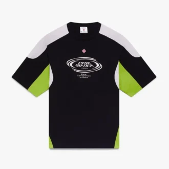 Tricou oversized cu mâneci scurte și blocuri de culoare