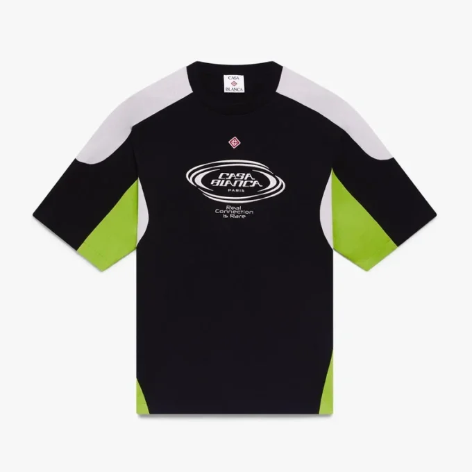 Tricou oversized cu mâneci scurte și blocuri de culoare