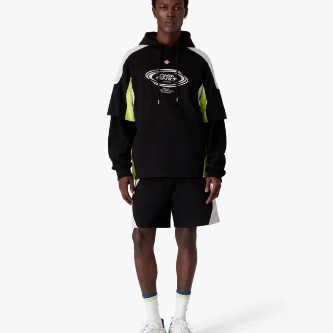 Tricou oversized cu mâneci scurte și blocuri de culoare