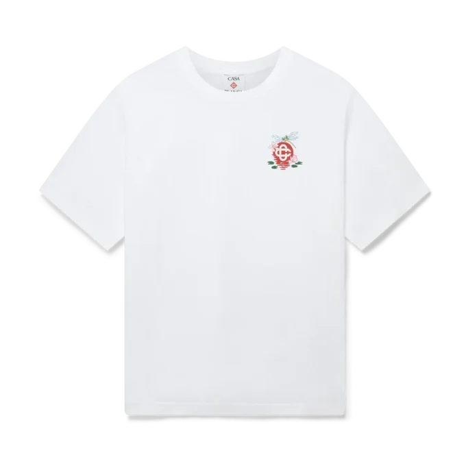 Tricou oversized cu mâneci scurte și imprimeu floral cu libelule