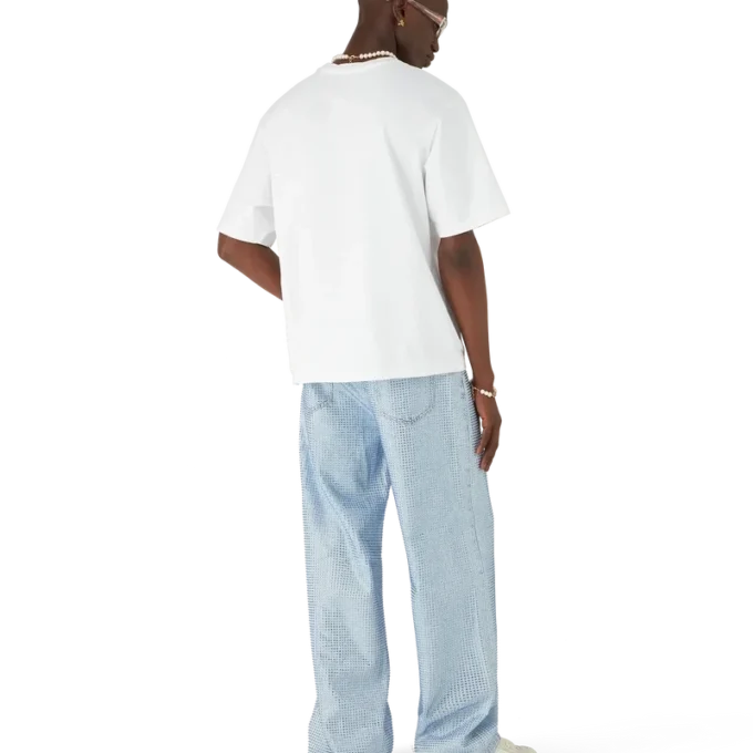 Tricou oversized cu mâneci scurte și imprimeu floral cu libelule