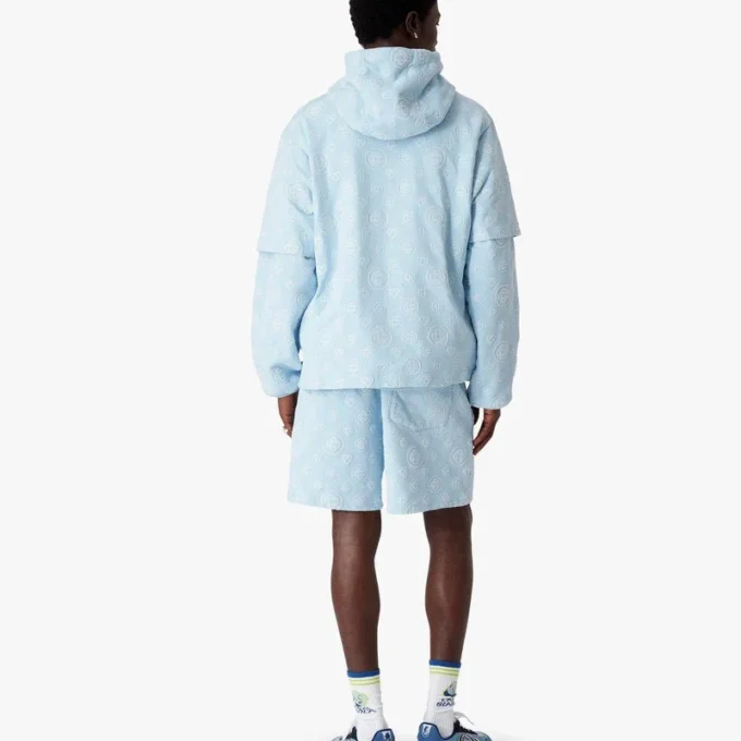 Tricou oversized cu mâneci scurte și monogramă aplicată