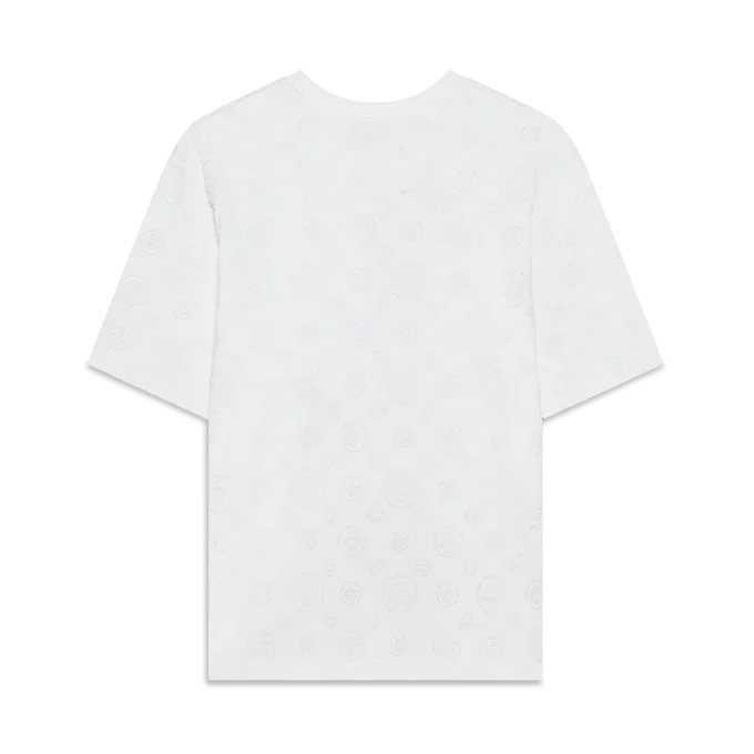 Tricou oversized cu mâneci scurte și monogramă aplicată