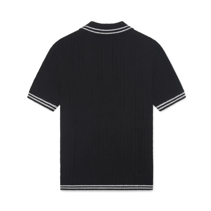 Tricou polo cu bordură argintie Tricou polo cu bordură argintie