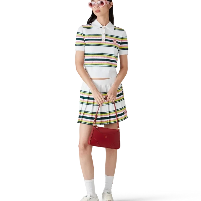 Tricou polo cu dungi