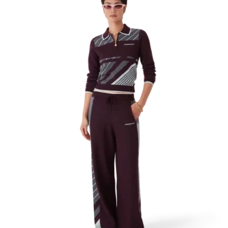 Tricou polo cu mâneci lungi din lână merino Diagonal Tennis