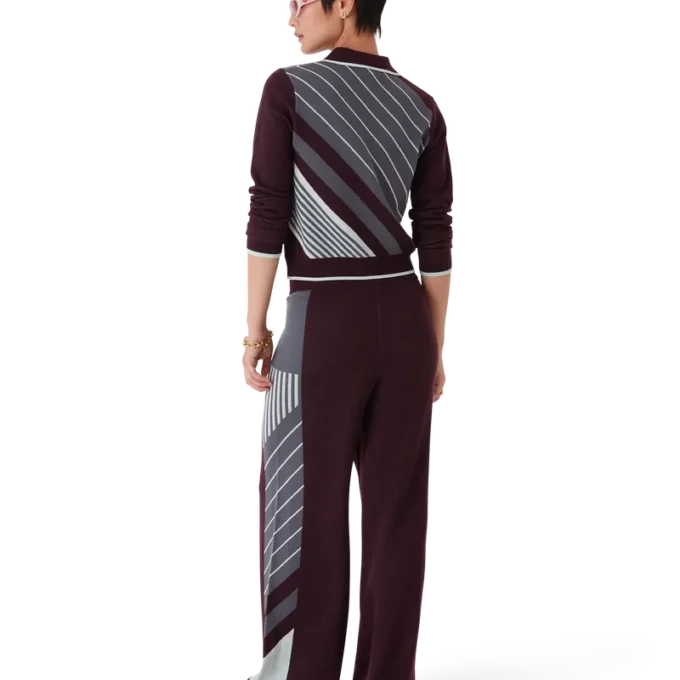 Tricou polo cu mâneci lungi din lână merino Diagonal Tennis Tricou polo cu mâneci lungi din lână merino Diagonal Tennis