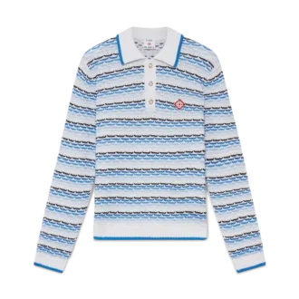 Tricou polo cu mâneci lungi și cusături pliate