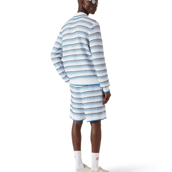 Tricou polo cu mâneci lungi și cusături pliate Tricou polo cu mâneci lungi și cusături pliate