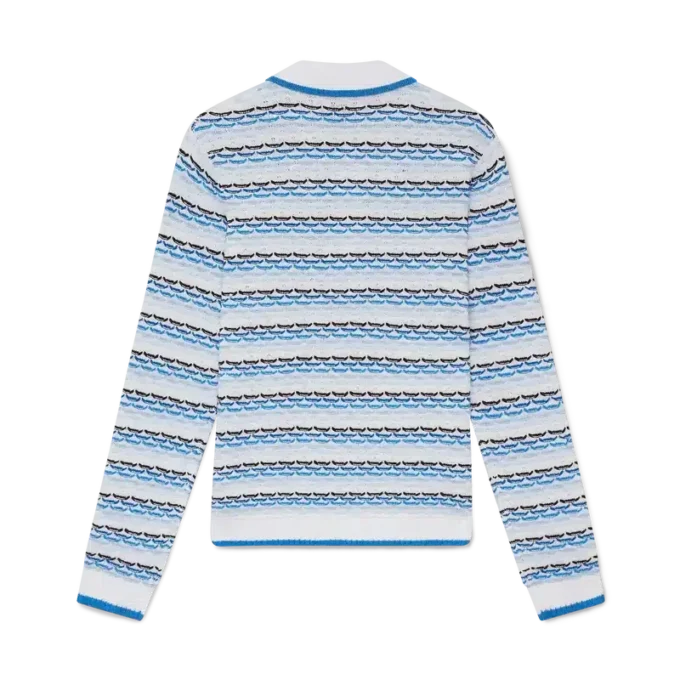 Tricou polo cu mâneci lungi și cusături pliate Tricou polo cu mâneci lungi și cusături pliate