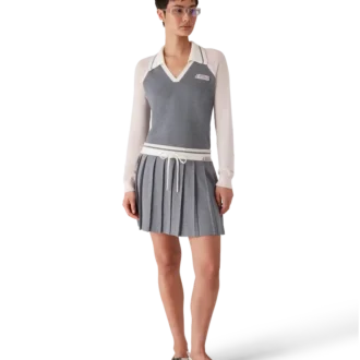 Tricou polo cu mâneci lungi Merino Tennis