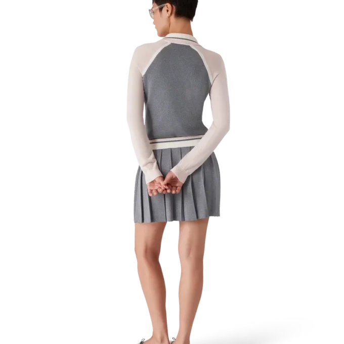 Tricou polo cu mâneci lungi Merino Tennis Tricou polo cu mâneci lungi Merino Tennis