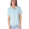 Tricou polo cu mâneci scurte din jacquard albastru pal Tricou polo cu mâneci scurte din jacquard albastru pal