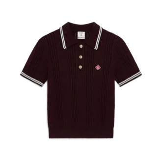Tricou polo cu mâneci scurte din tricot de bumbac pentru pantaloni scurți