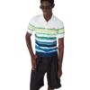 Tricou polo cu mâneci scurte și dungi degradate Tricou polo cu mâneci scurte și dungi degradate