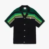 Tricou polo cu mâneci scurte și dungi negre pentru pantaloni scurți Tricou polo cu mâneci scurte și dungi negre pentru pantaloni scurți