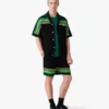 Tricou polo cu mâneci scurte și dungi negre pentru pantaloni scurți Tricou polo cu mâneci scurte și dungi negre pentru pantaloni scurți