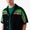 Tricou polo cu mâneci scurte și dungi negre pentru pantaloni scurți Tricou polo cu mâneci scurte și dungi negre pentru pantaloni scurți