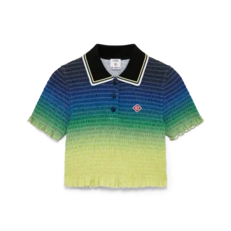 Tricou polo cu mâneci scurte și efect de degrade