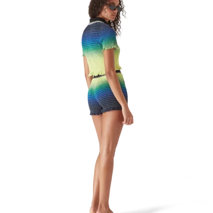 Tricou polo cu mâneci scurte și efect de degrade