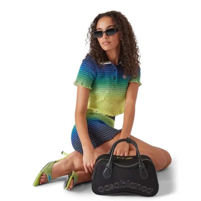 Tricou polo cu mâneci scurte și efect de degrade