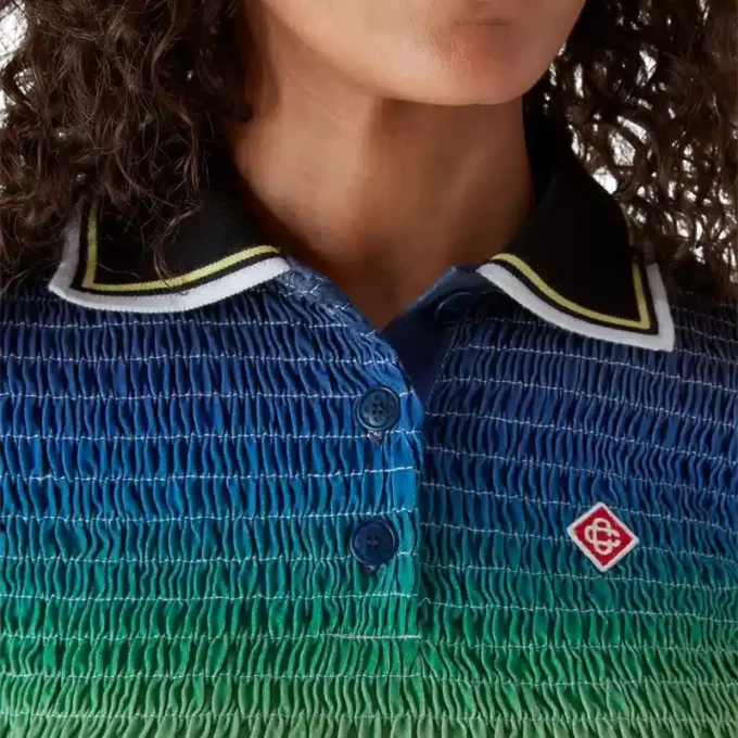 Tricou polo cu mâneci scurte și efect de degrade