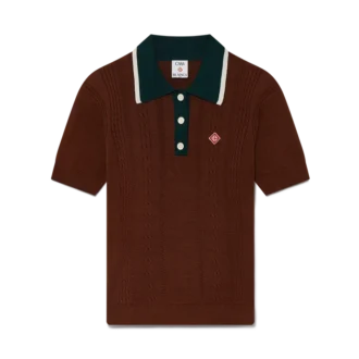 Tricou polo cu tricotaj în relief