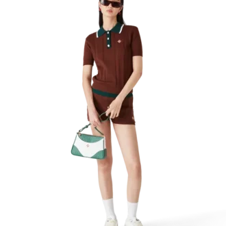 Tricou polo cu tricotaj în relief