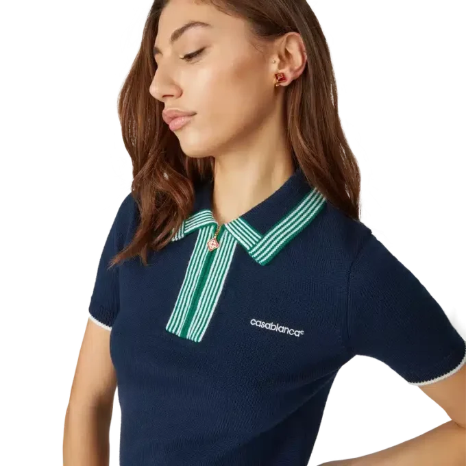 Tricou polo din tricot