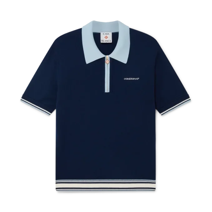 Tricou polo din tricot merino Tricou polo din tricot merino