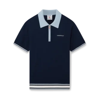 Tricou polo din tricot merino