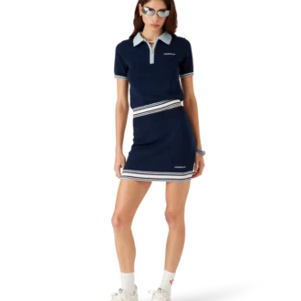 Tricou polo din tricot merino