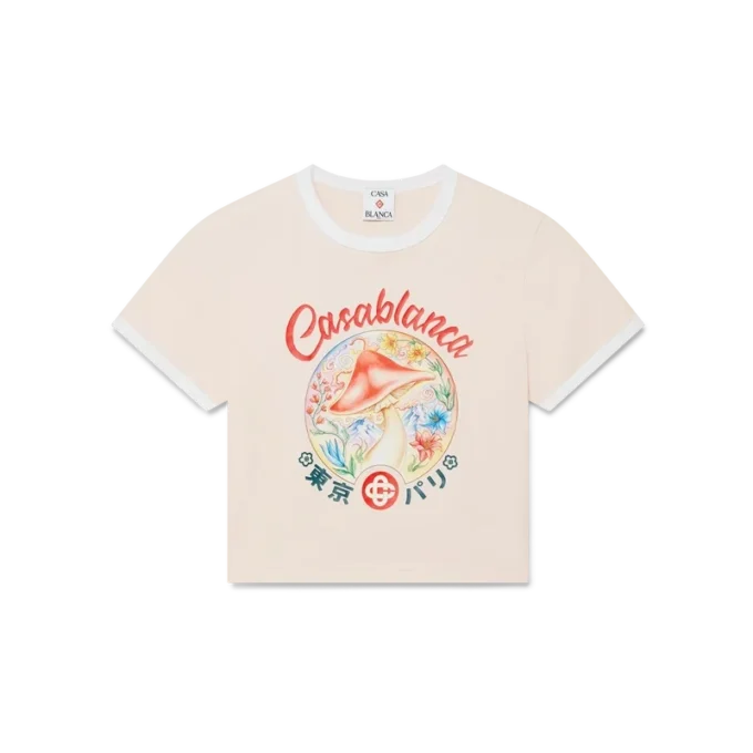 Tricou scurt cu emblemă ciupercă Tricou scurt cu emblemă ciupercă